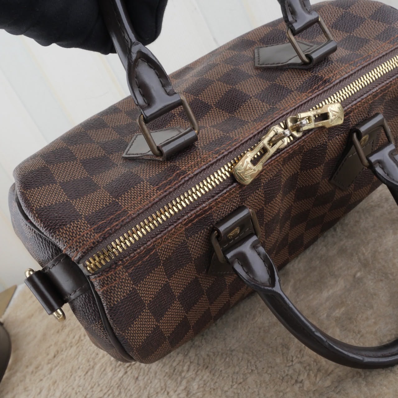 Bolso Louis Vuitton Speedy Bandouliere 25 Damier Ebene