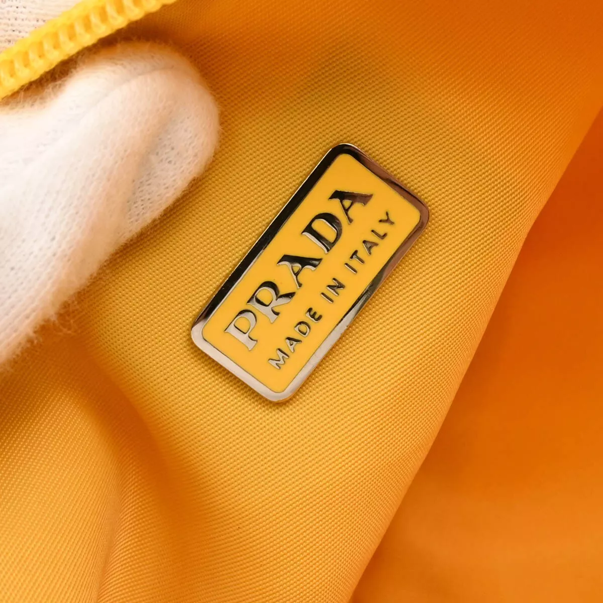 Yellow Nylon Handbag