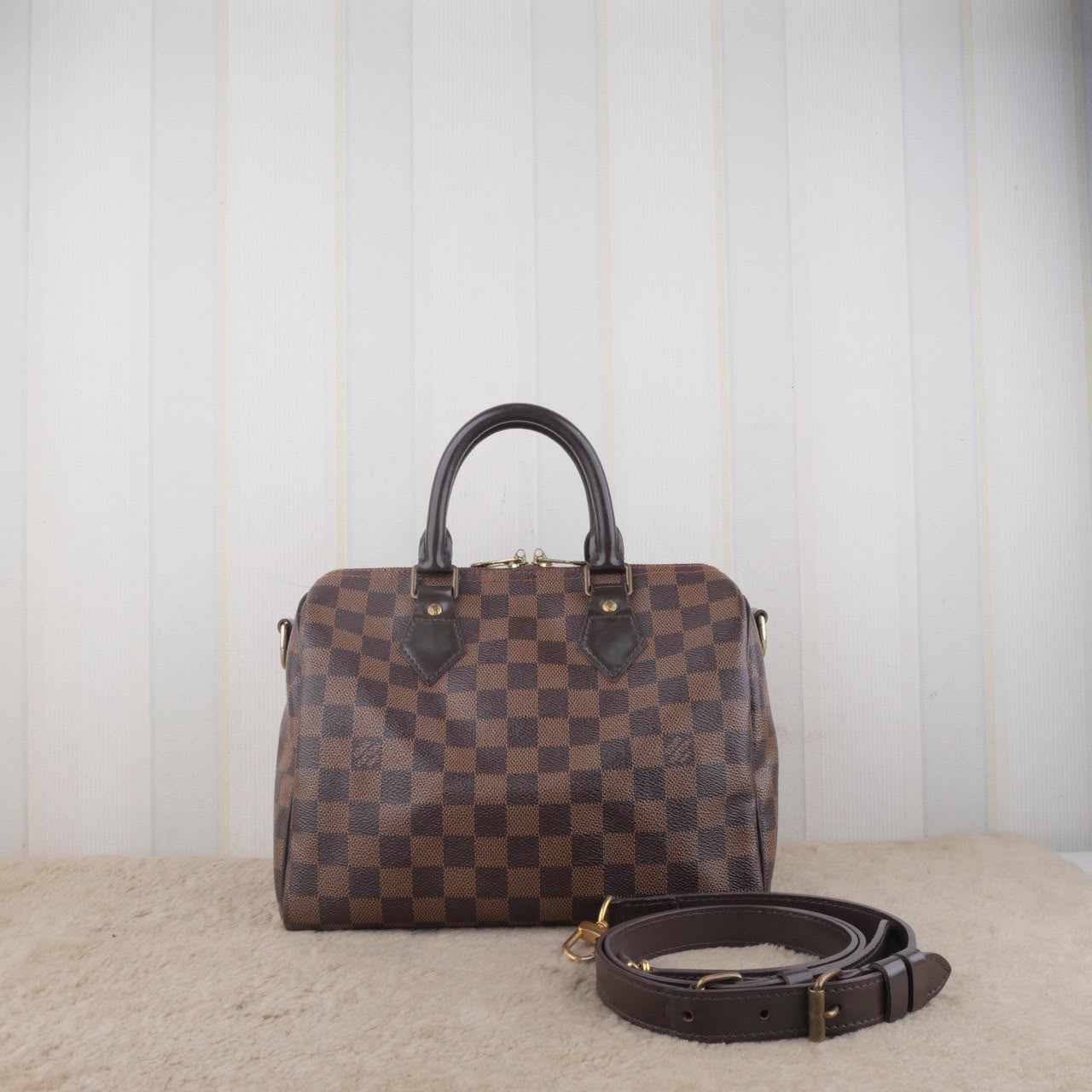Bolso Louis Vuitton Speedy Bandouliere 25 Damier Ebene